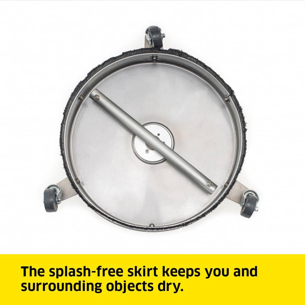 15 in. Metal Surface Cleaner, 4000 PSI Max, Pressure Washer Surface Cleaner with 2 Extensions Wands - Hercitys