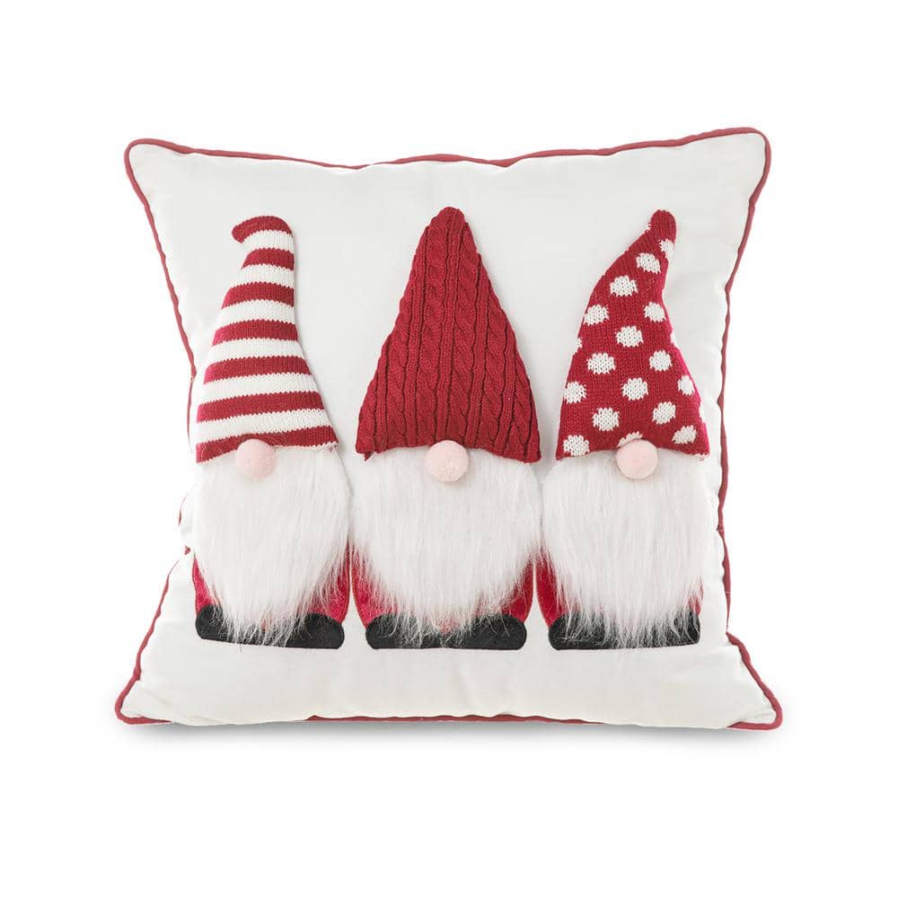18 in. W x 18 in. H Heavy Knitted Gnome Pillow - Hercitys