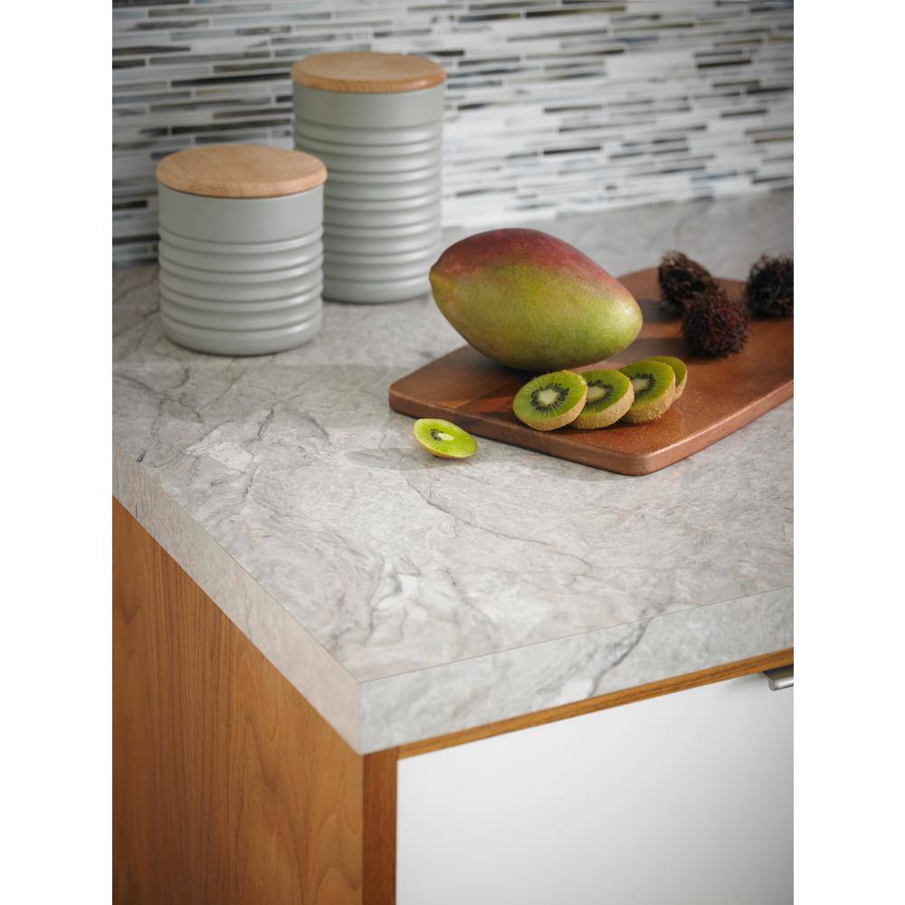 5 ft. x 12 ft. Laminate Sheet in Silver Quartzite with Matte Finish - Hercitys