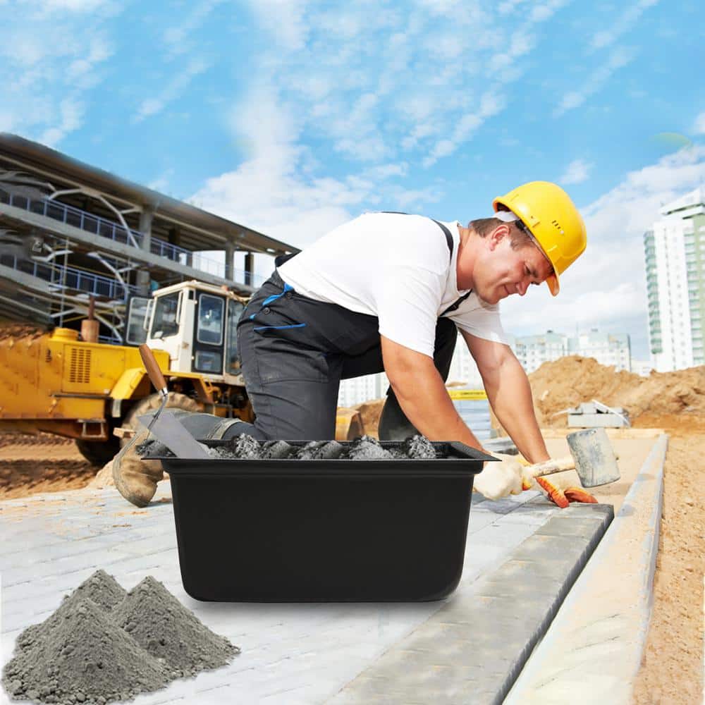 14 in. Black Plastic Multi-Purpose Utility Tub (6-Pack) - Hercitys