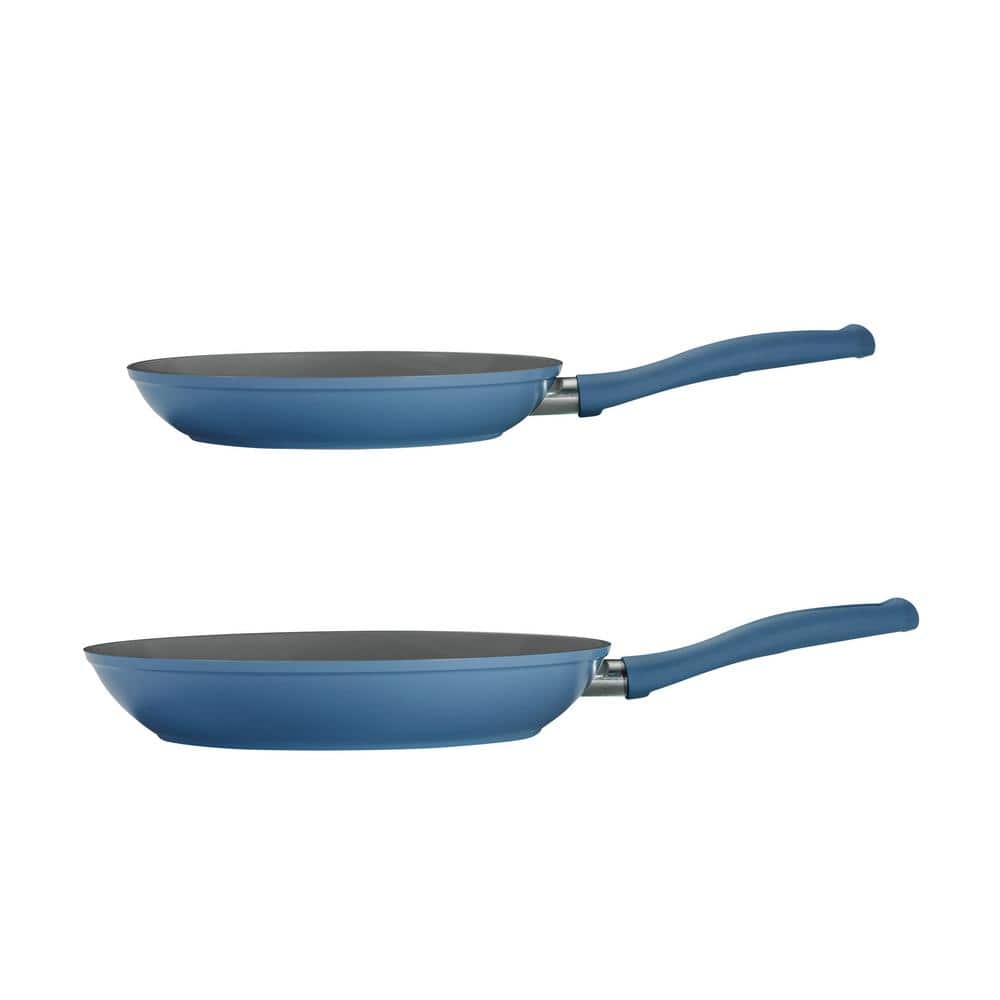 2-Piece Blue Aluminum Induction Frying Pan Set - Hercitys