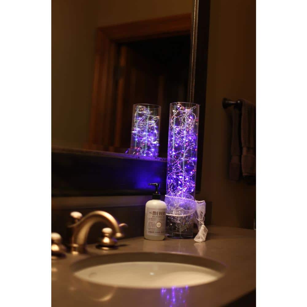 12 ft. Pre-Lit LED Battery Operated Blue Single Braided Garland (Bundle of 2) - Hercitys