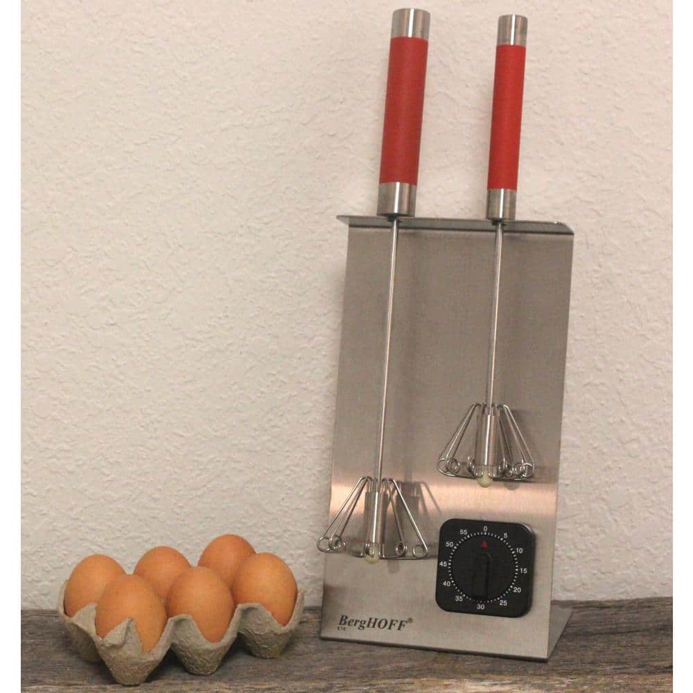 2-Piece Red Whisk Set with Free Timer - Hercitys