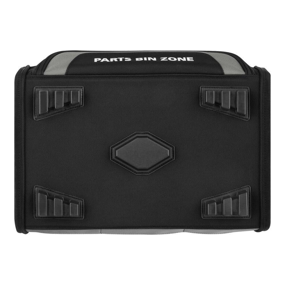 16 in. Large Mouth Tool Bag with Parts Bin Zone - Hercitys