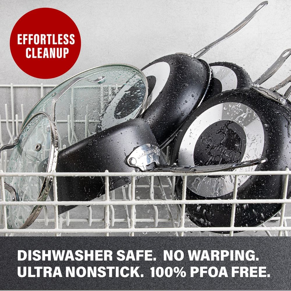 10 in. Aluminum Ultra-Durable Non-Stick Diamond Infused Round Fry Pan - Hercitys