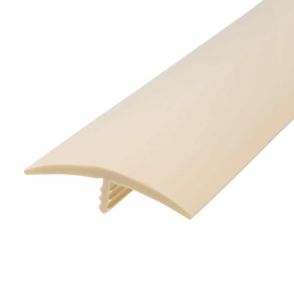 1-1/2 in. Almond Flexible Polyethylene Center Barb Hobbyist Pack Bumper Tee Moulding Edging 25 foot long Coil - Hercitys