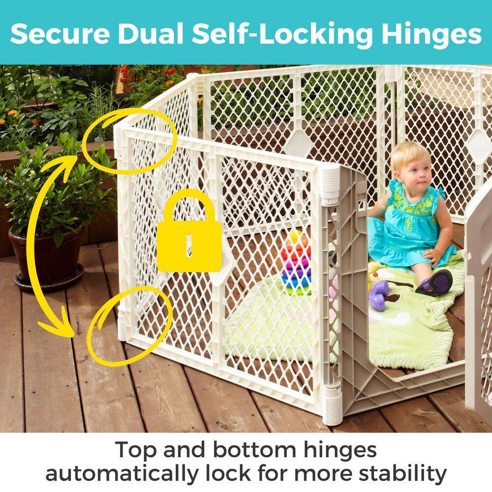 26 in. Superyard Ultimate 6-Panel Baby Play Yard - Hercitys