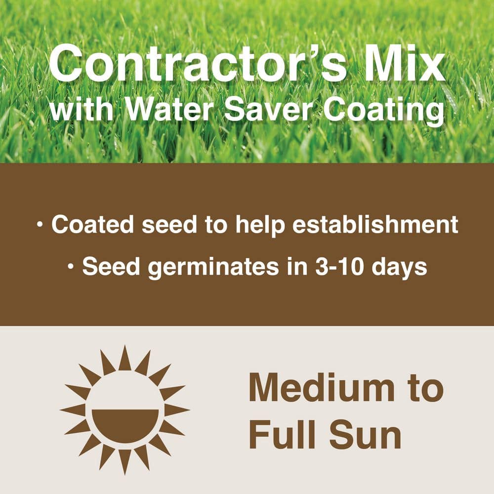 20 lbs. Contractor’s Grass Seed Northern Mix with Water Saver Seed Coating - Hercitys