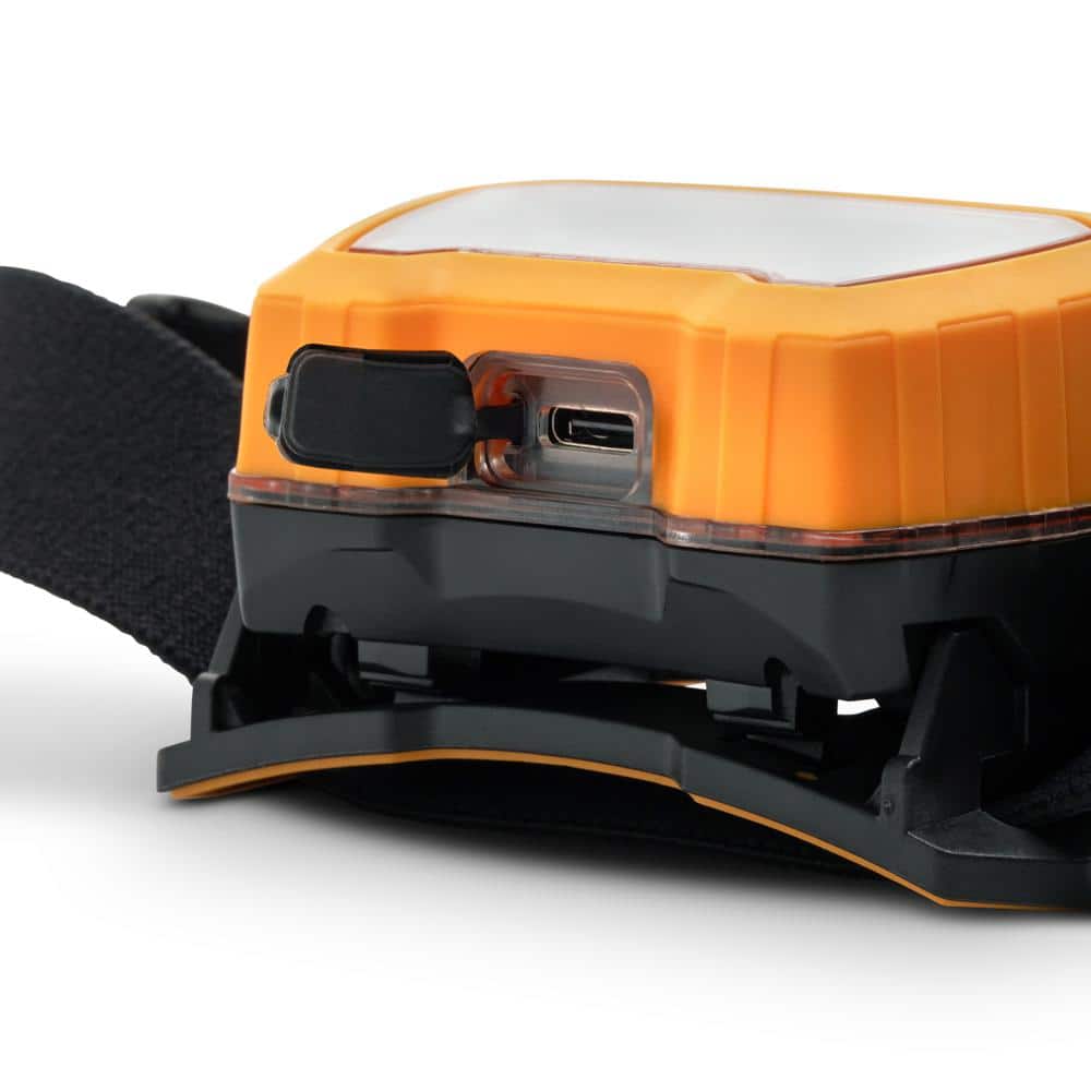 400 Lumen Lithium-Ion USB-C Rechargeable Head Light with Hands-Free On/Off - Hercitys