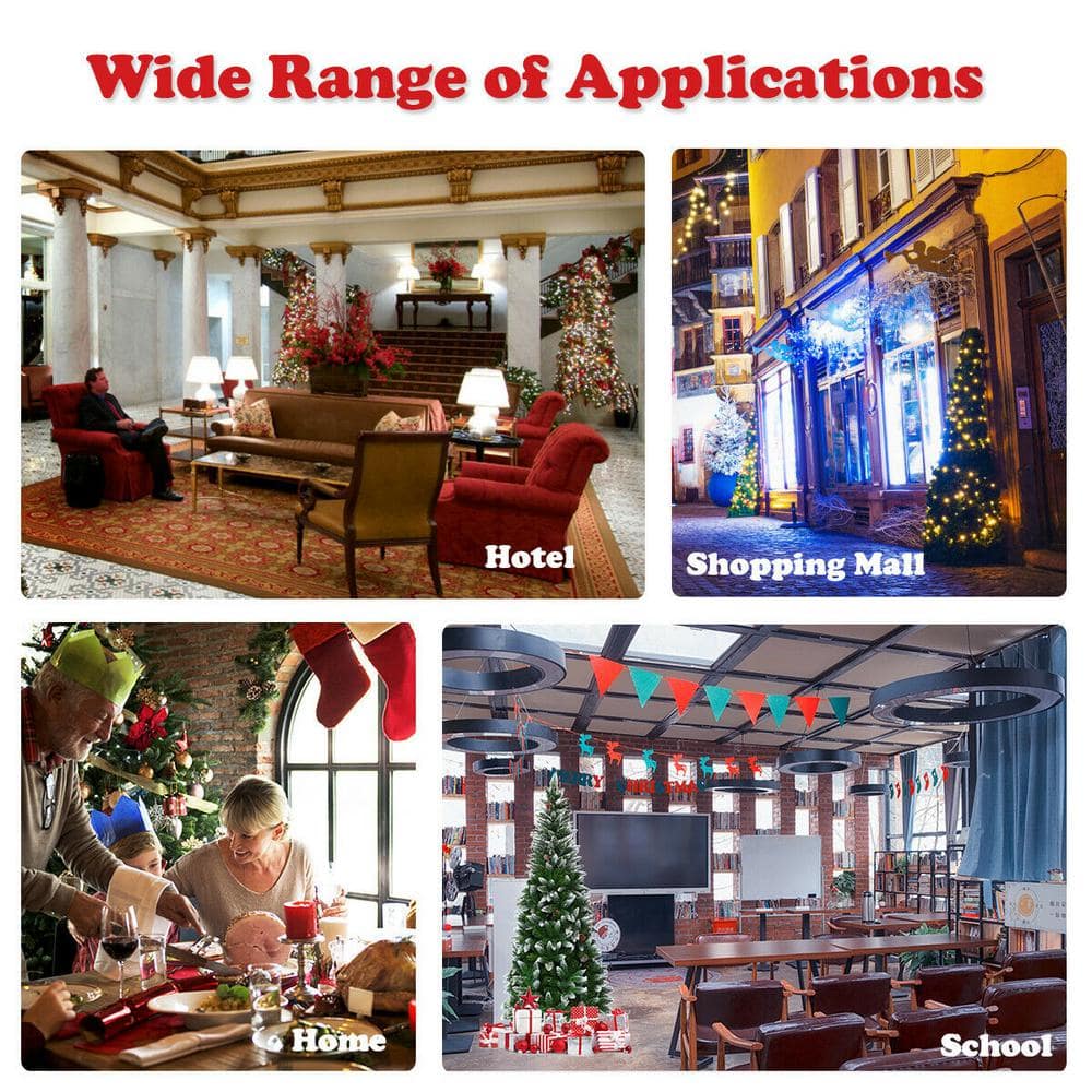 5 ft. Green and White Unlit Snow Flocked Artificial Christmas Tree Pencil with Hinged Pine Cones - Hercitys