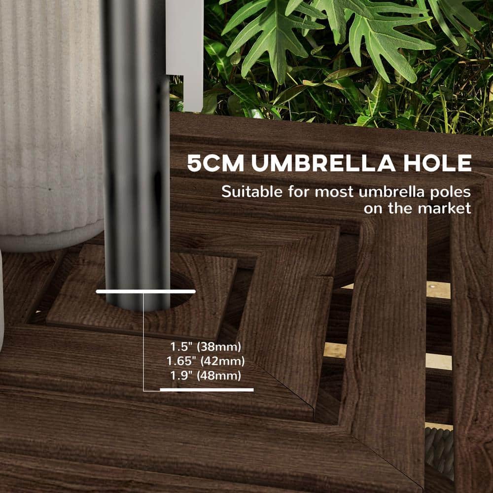 33.3 Gal. Brown Fir Wood Deck Box - Hercitys