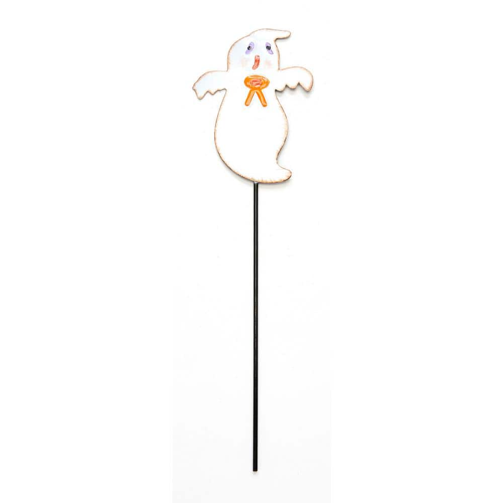 15 in. Iron Halloween Ghost Figure Pick Yard Stake, Set of 3 - Hercitys