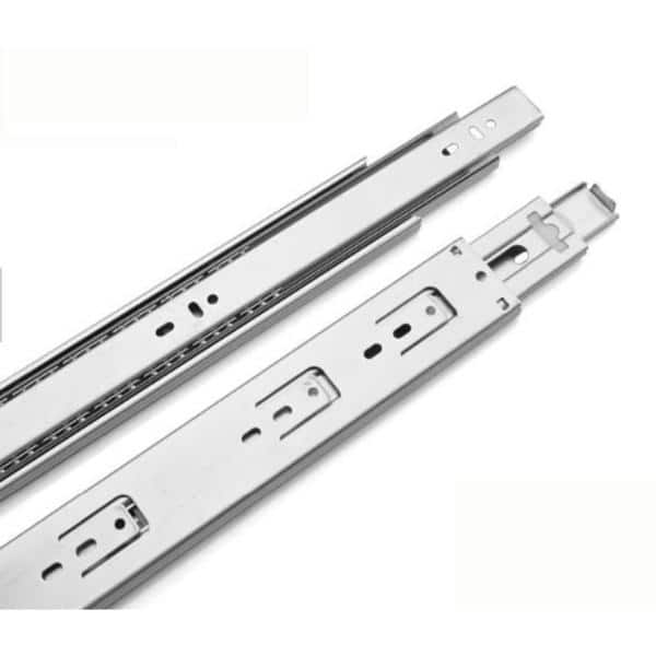 14 in. Full Extension Ball Bearing Side Mount Drawer Slide Set with Rear Bracket 4-Pairs (8 Pieces) - Hercitys