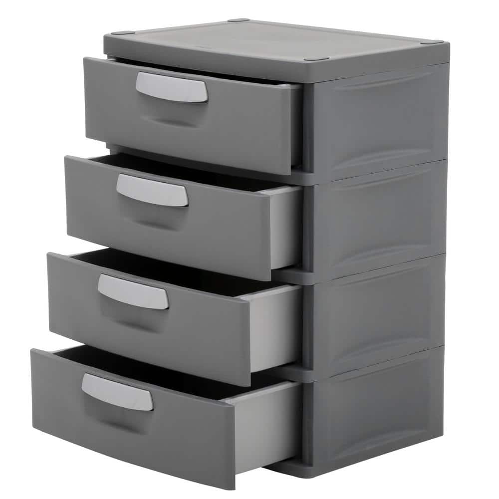 35.5 in. H x 26.625 in. W x 19.25 in. 4-Drawer Plastic Chest - Hercitys