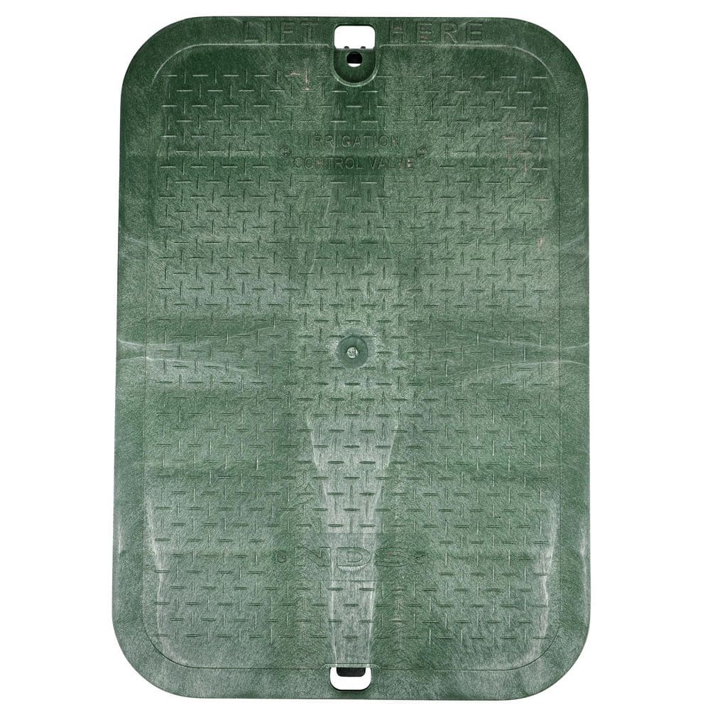 15 in. X 22 in. Rectangular Jumbo Valve Box and Cover, 12 in. Height, Black Box, Green ICV Cover - Hercitys