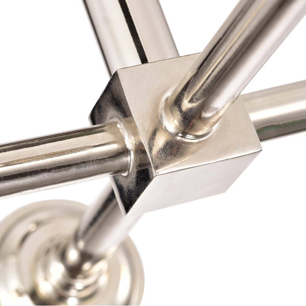 4-Light Polished Nickel Sputnik Semi-Flush Mount - Hercitys