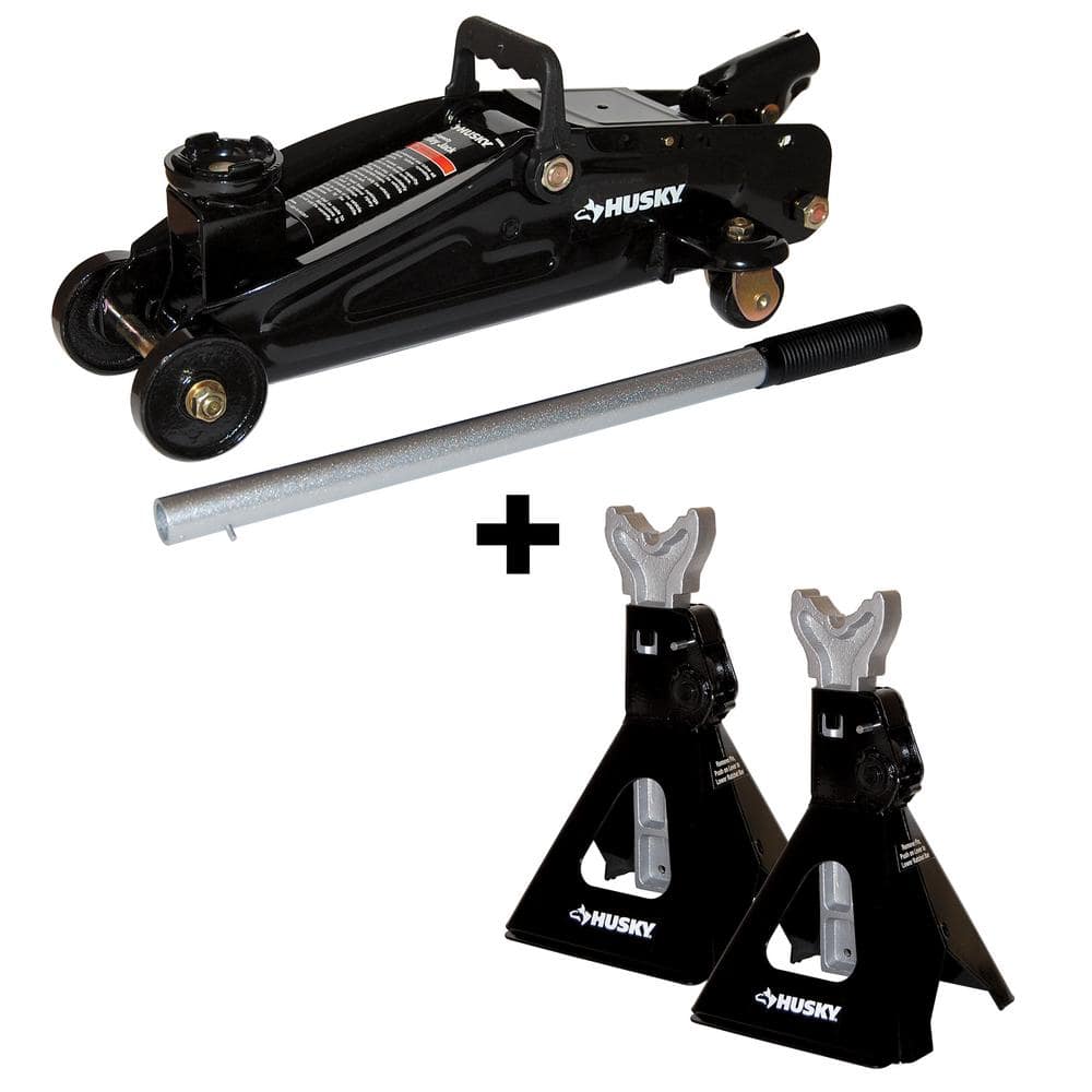 2 -Ton Hydraulic Trolley Car Jack and Jack Stands - Hercitys