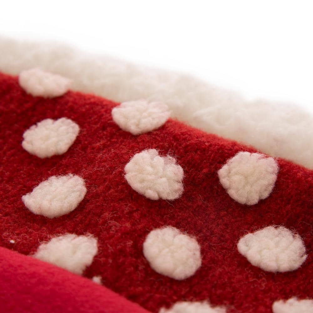 48 in. D Fabric Christmas Tree Skirt in Pompom - Hercitys