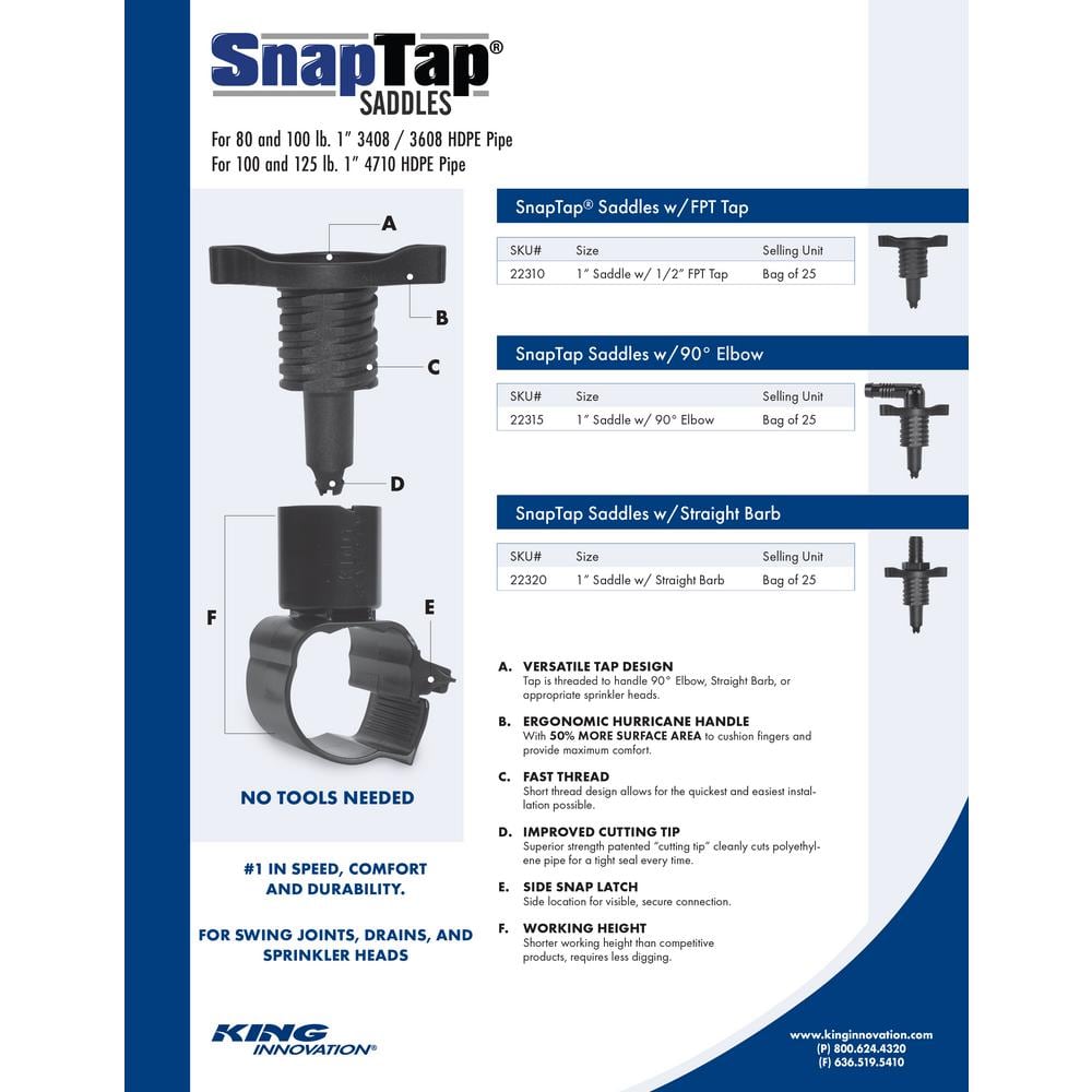 1 in. Saddle with 1/2 in. FPT Tap (25 Pack) - Hercitys