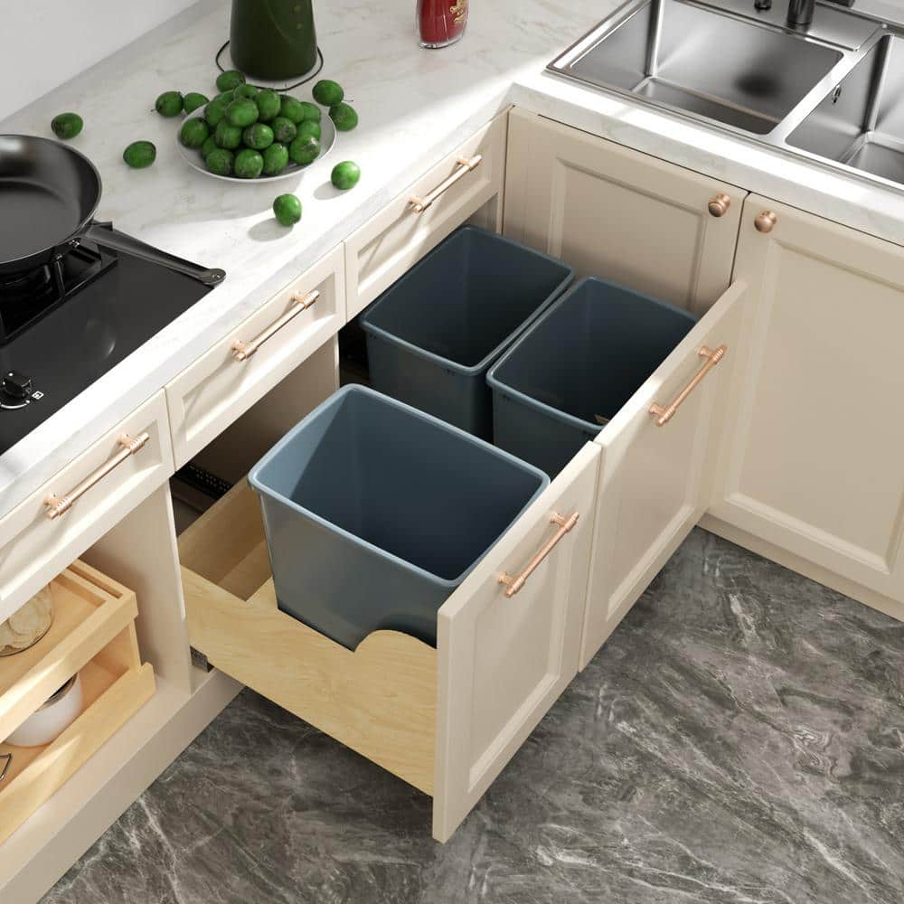 35 Quart Plastic Replacement Waste Container 1PCS, Gray - Hercitys