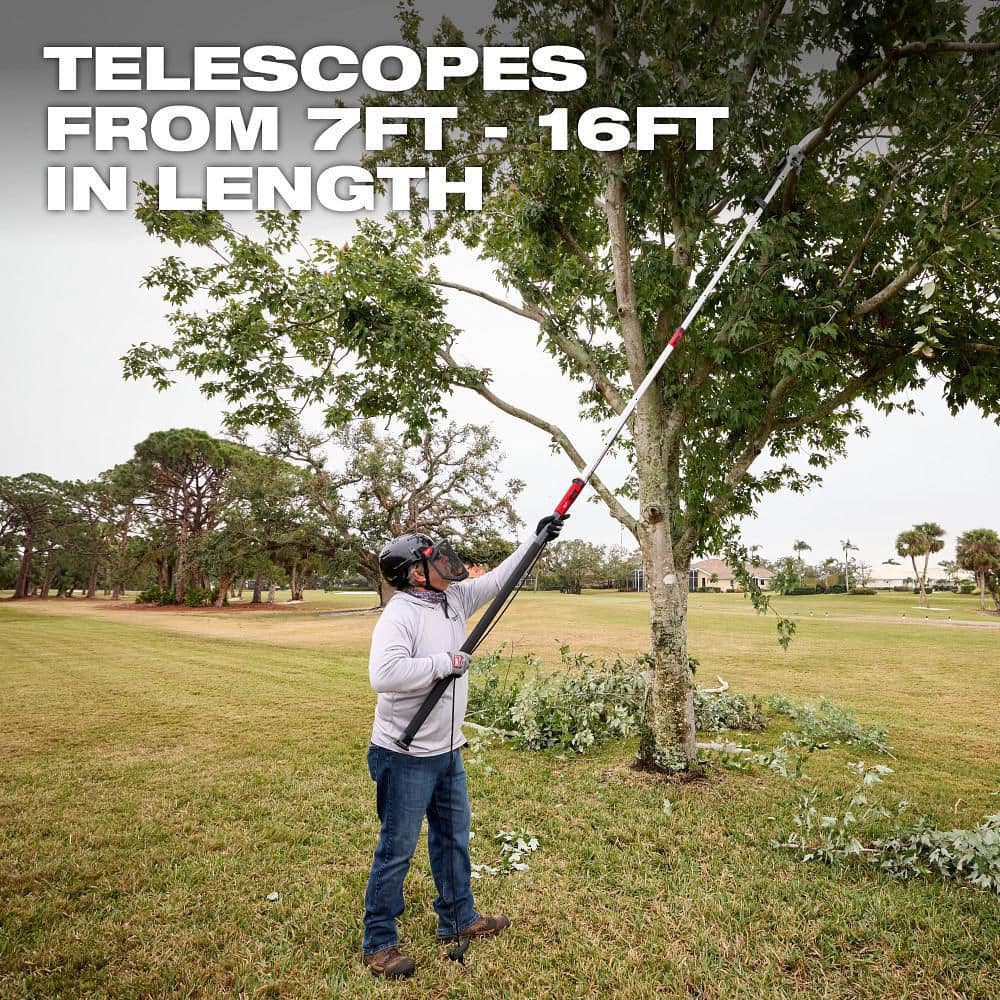 1-1/4 in. Cut Capacity, Fiberglass/Telescoping Pole 16 ft. Tree Pruner with 13 in. High Carbon Steel Blade - Hercitys