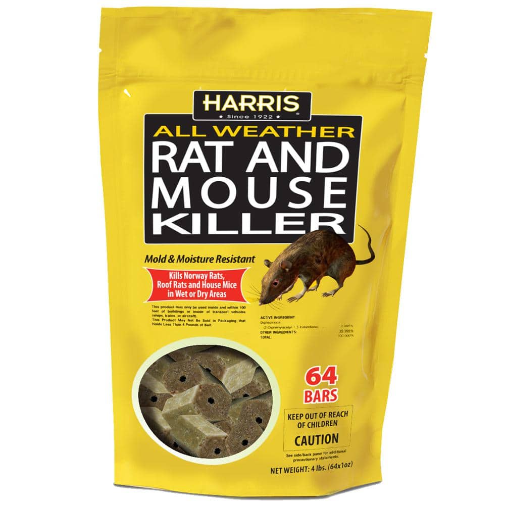 4 lbs./64 Bars All Weather Rat and Mouse Killer - Hercitys