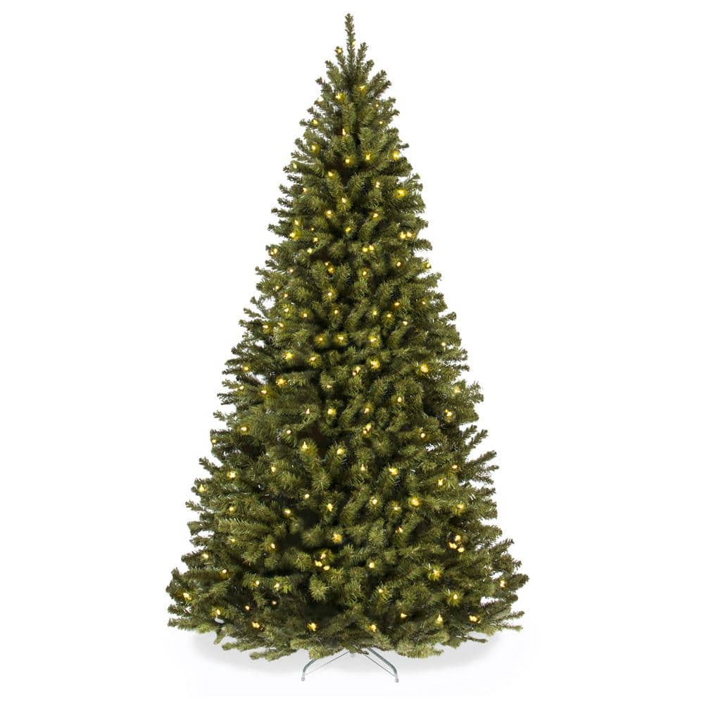 4.5 ft. Pre-Lit Incandescent Spruce Artificial Christmas Tree with 200 Warm White Lights - Hercitys