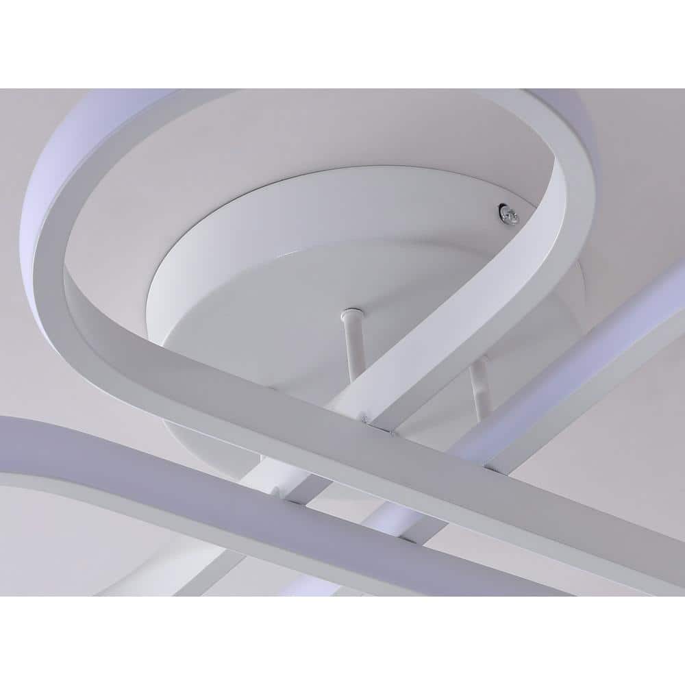 20.47 in. 1-Light Modern Linear Integrated LED Flush Mount Ceiling Lighting Fixtures - Hercitys