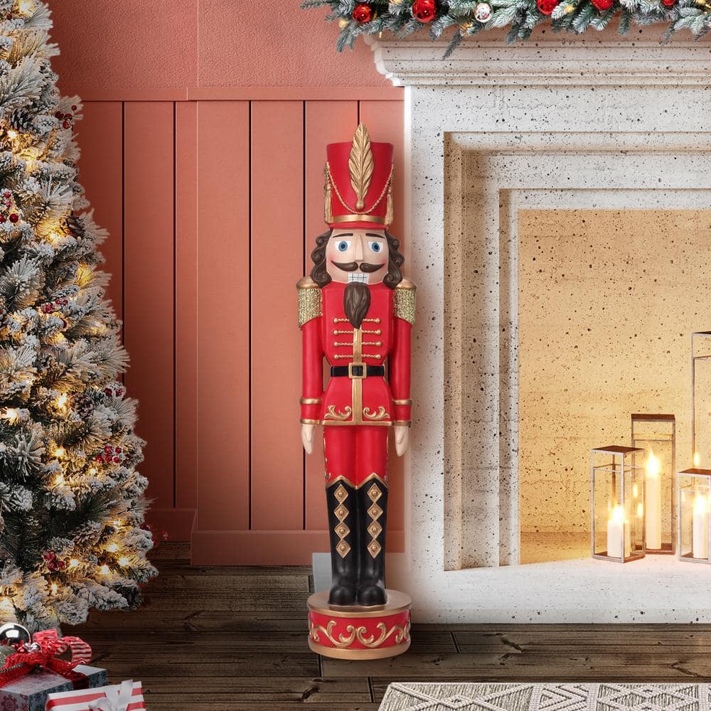 37 in. Dark Red and Gold Christmas Nutcracker - Hercitys