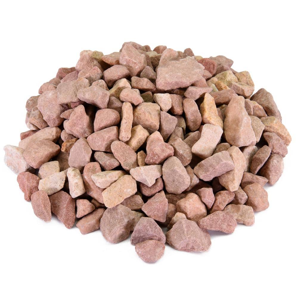 0.25 cu. ft. 3/4 in. Vegas Pink Crushed Landscape Rock for Gardening, Landscaping, Driveways and Walkways - Hercitys