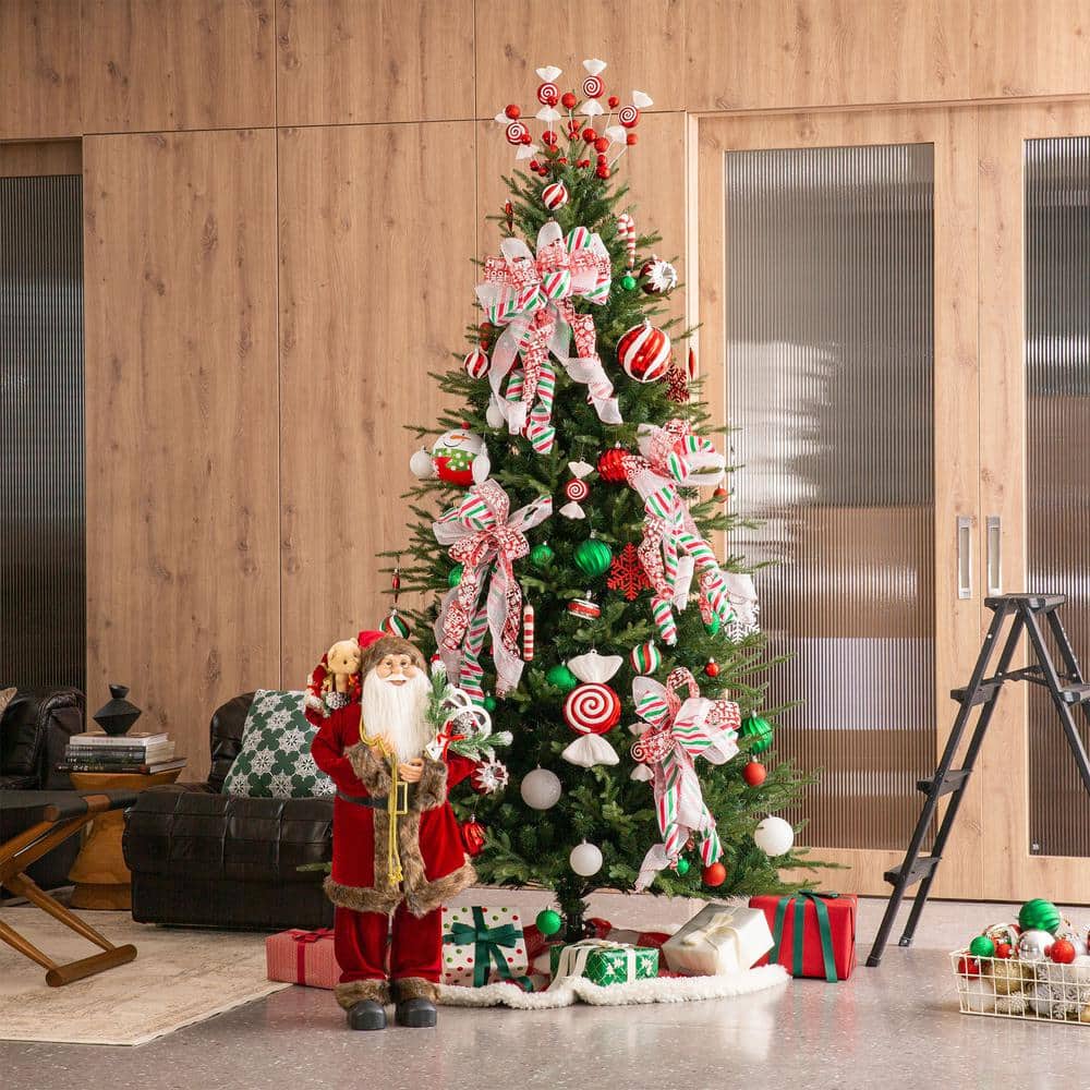 160 CT Christmas Whimsical Red and Green Deluxe Boxed Shatterproof Ornaments - Hercitys