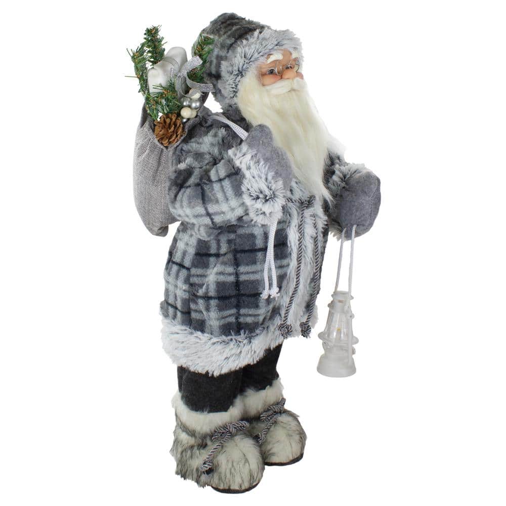 2 ft. Standing Santa Christmas Figure Carrying a Lantern - Hercitys