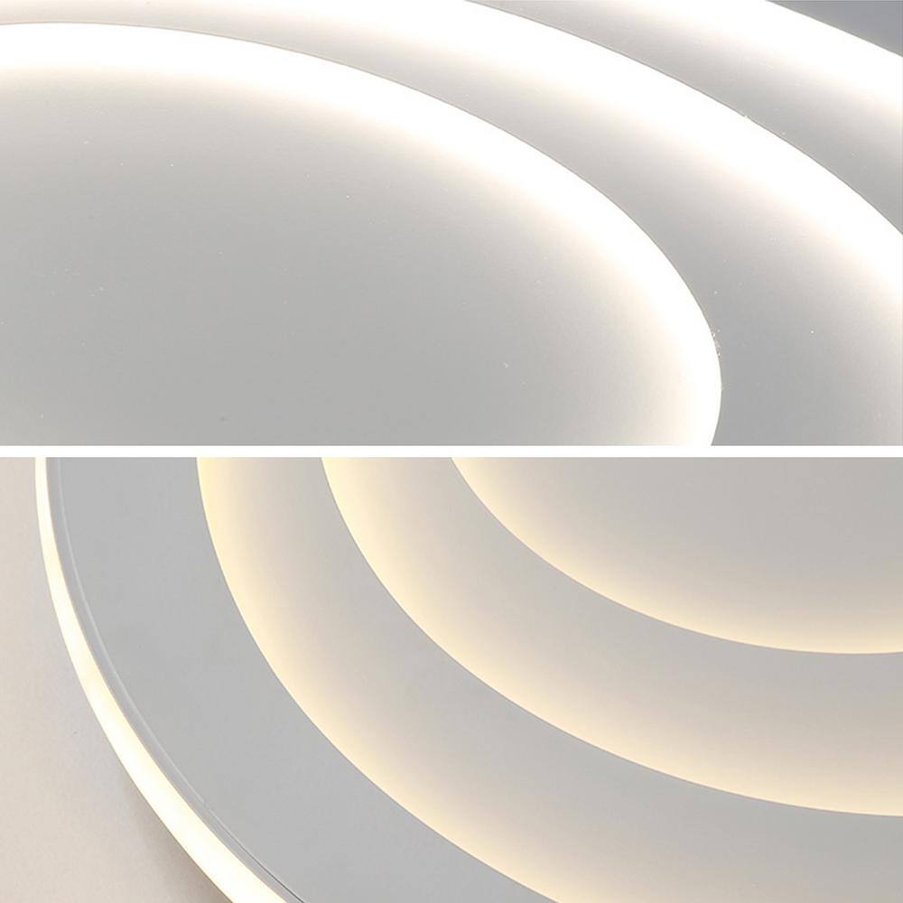 19.7 in. 1-Light White Acrylic Lampshade Integrated LED Flush Mount Ceiling Light - Hercitys