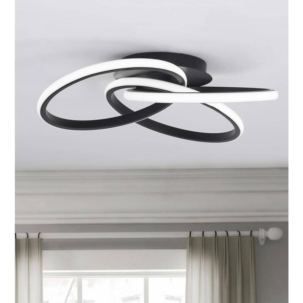 20.47 in. 1-Light Modern Linear Integrated LED Flush Mount Ceiling Lighting Fixtures - Hercitys