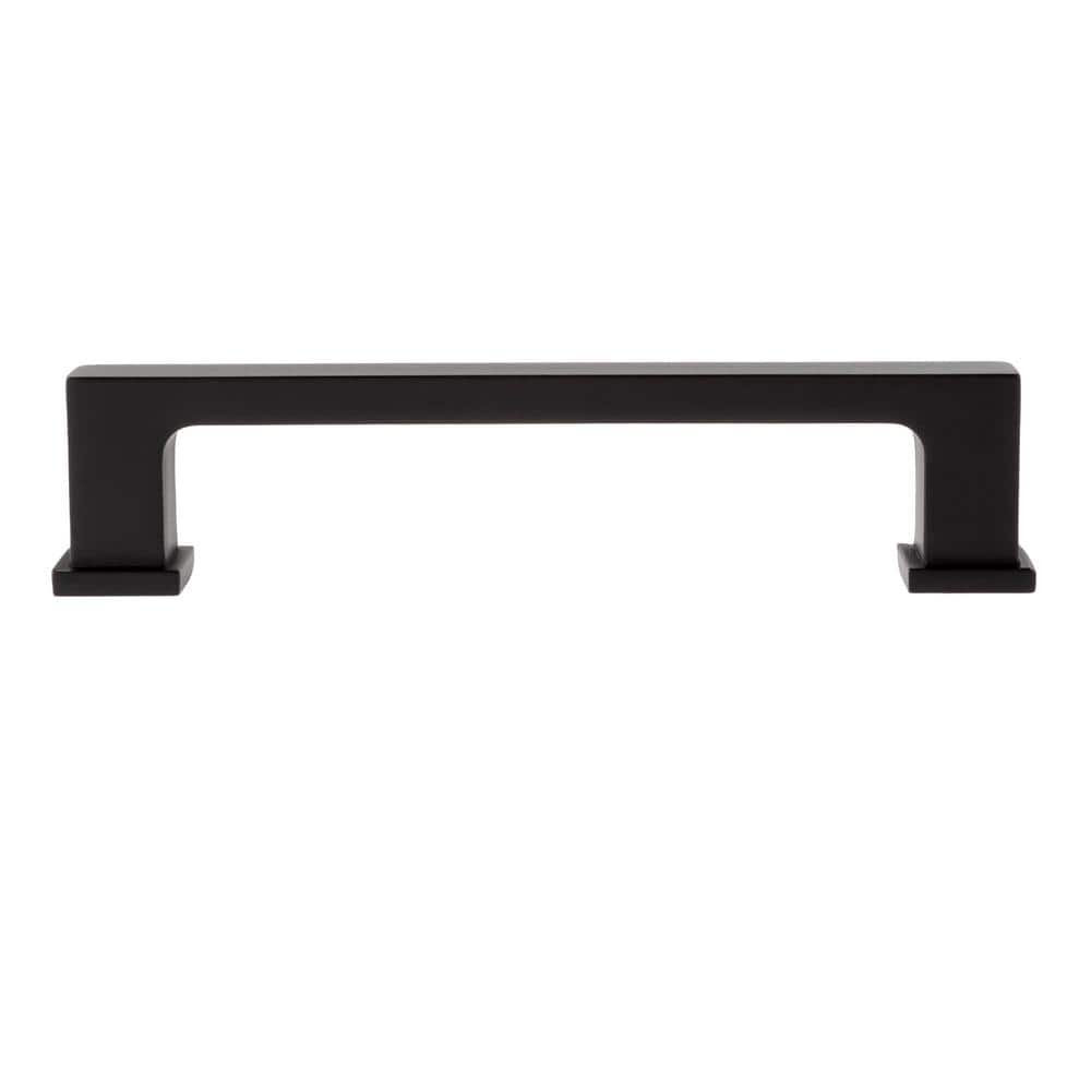 10-Pack Chelsey 4 in. (102 mm) Center-to-Center Classic Matte Black Bar Drawer Pull - Hercitys