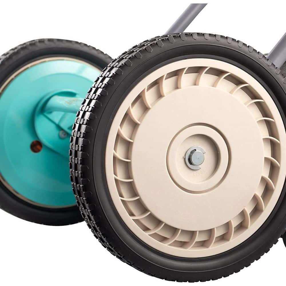 14 in. Manual Walk Behind Push Reel Lawn Mower Grass Catcher Included - Hercitys