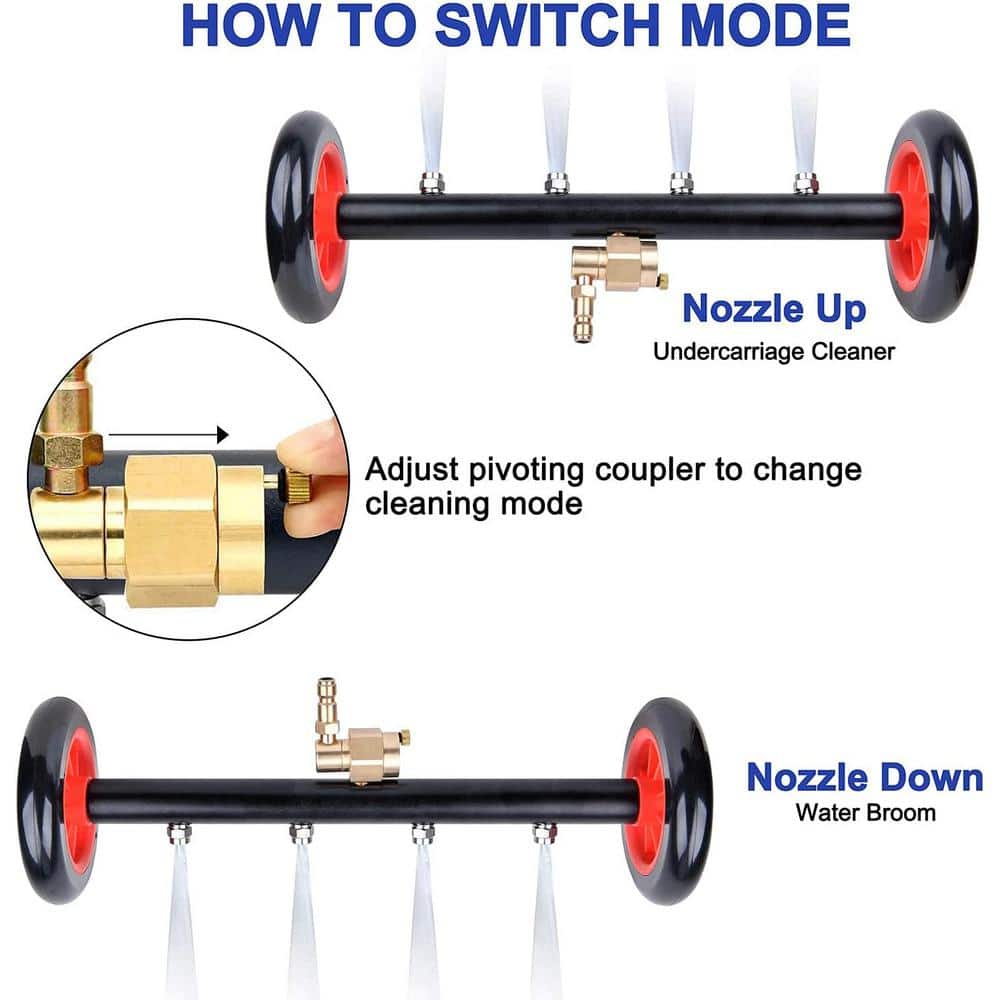 16 in. Pressure Washer Water Broom for Cleaning Surfaces, female to Male - Hercitys