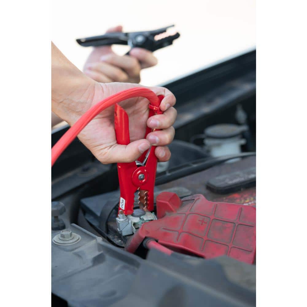 16 ft. 4-Gauge 400 Amp Red Booster Cables - Hercitys