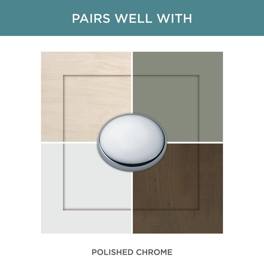 (24-Pack) Garrett 1-3/16 in. (30 mm) Classic Polished Chrome Round Cabinet Knobs - Hercitys