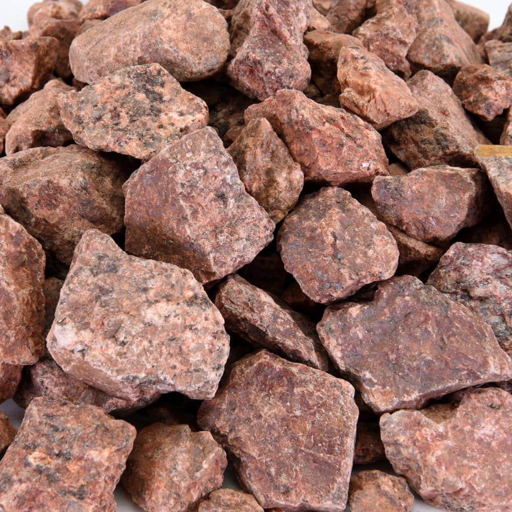 0.25 cu. ft. 3/4 in. Indian Red Crushed Landscape Rock for Gardening, Landscaping, Driveways and Walkways - Hercitys