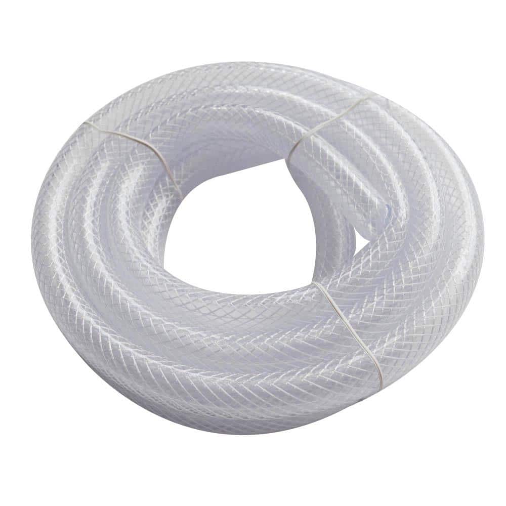 3/4 in O.D. x 1/2 in. I.D. x 10 ft. PVC Braided Vinyl Tube - Hercitys