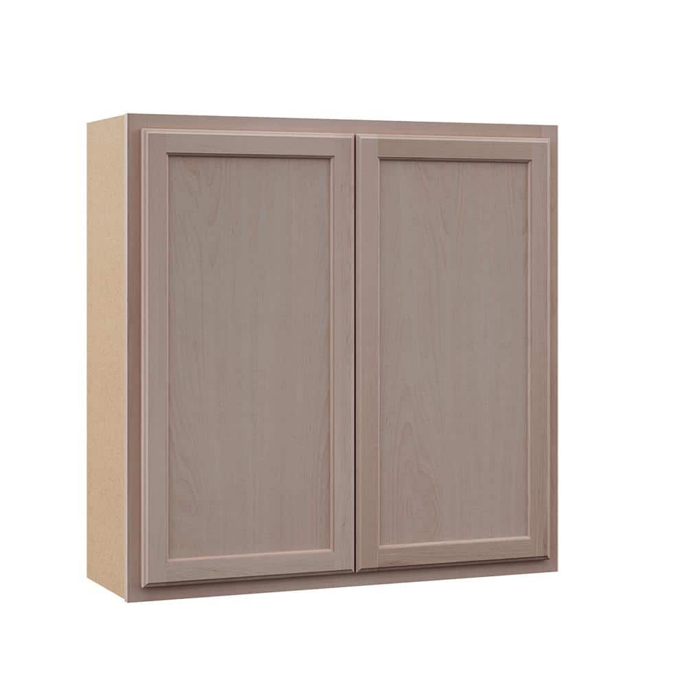 36 in. W x 12 in. D x 12 in. H Assembled Wall Kitchen Cabinet in Unfinished with Recessed Panel - Hercitys