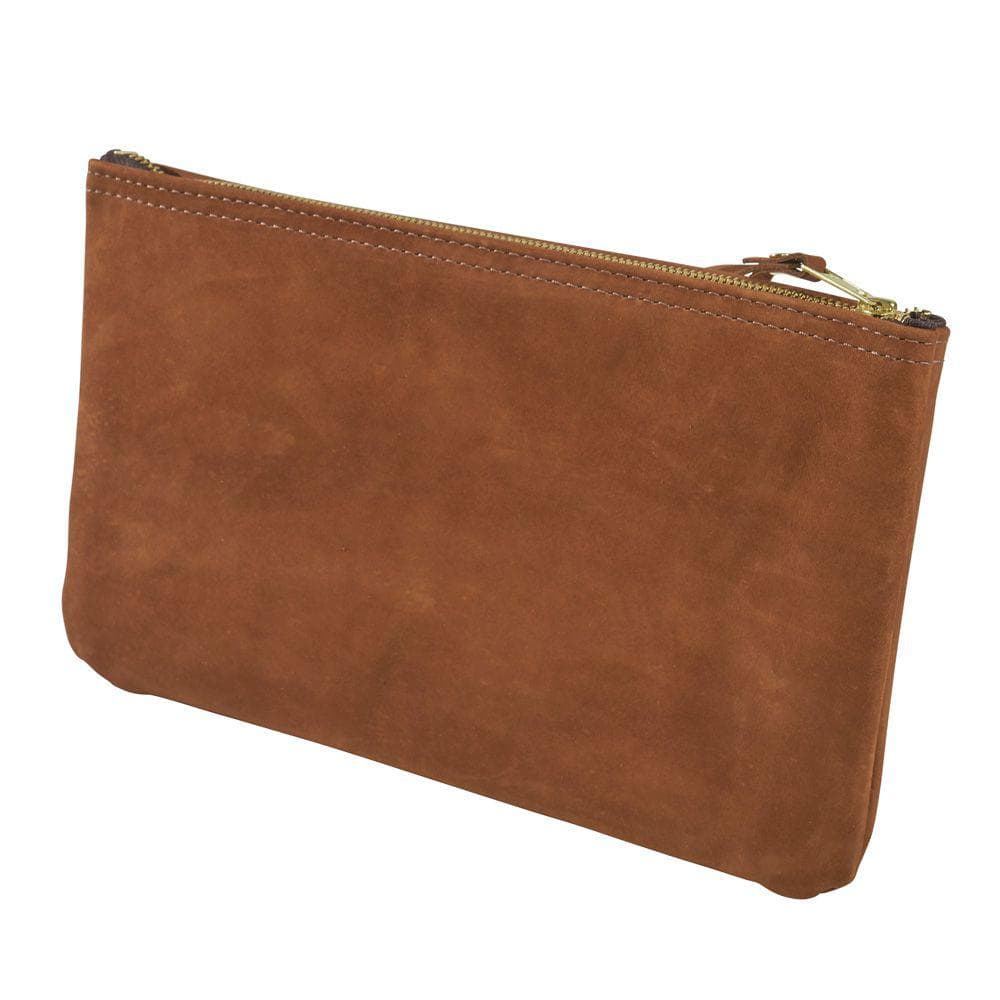 12-1/2 in. Leather Zipper Bag - Hercitys