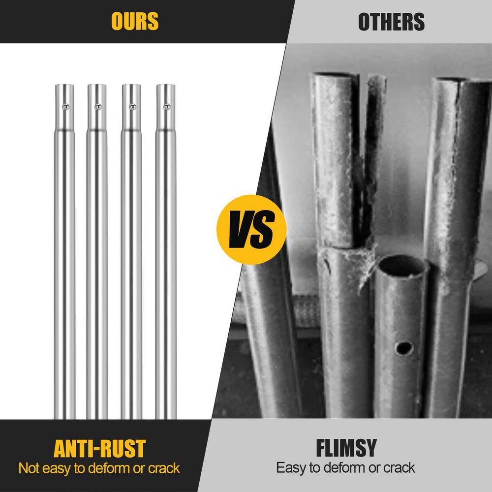 57 in. to 240 in. Extendable Aluminum Snow Roof Rake with Anti-slip Handle - Hercitys