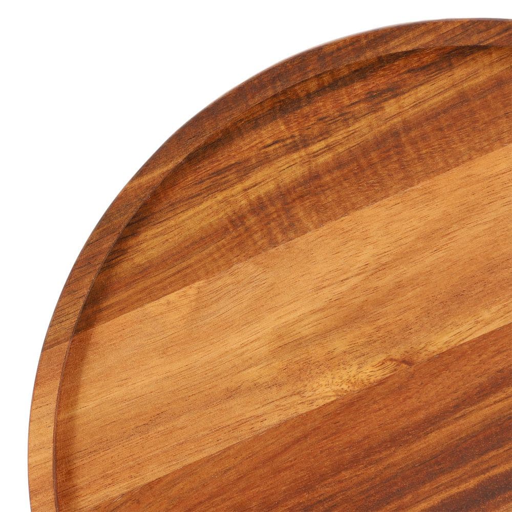 12 in. Acacia Wood Lazy Susan Tray - Hercitys