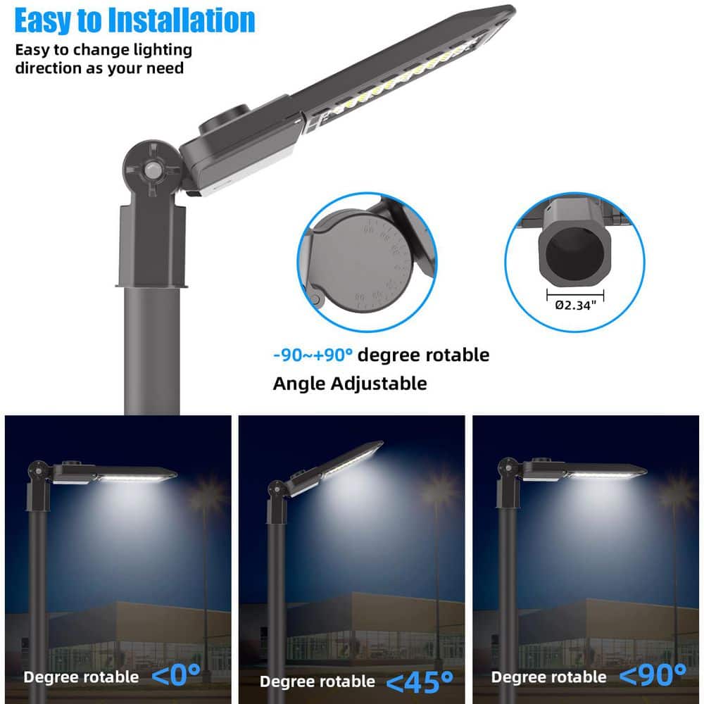1500-Watt Equivalent Integrated LED Parking Lot Area Light, Slip Fitter 39000 Lumens 5000K Dusk to Dawn Commercial Light - Hercitys