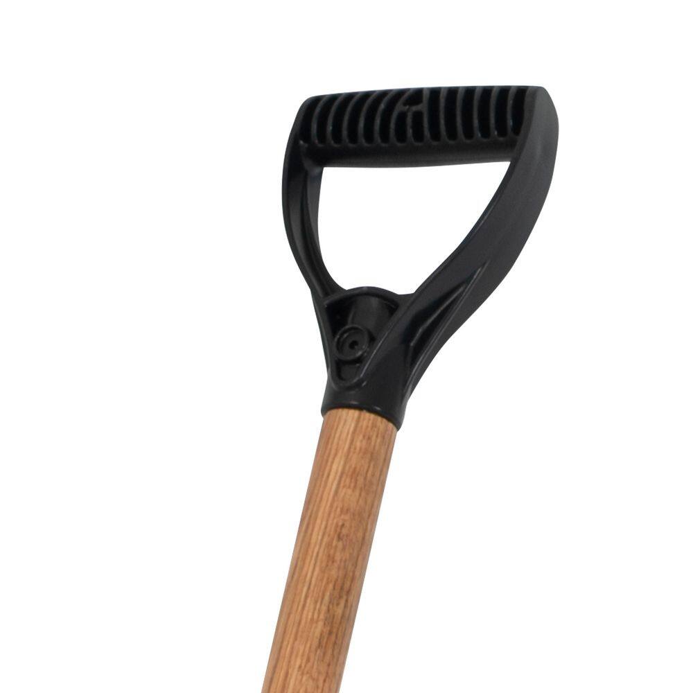 21.61 in. Wood Handle and Plastic Blade D-Grip Snow Shovel Scoop - Hercitys