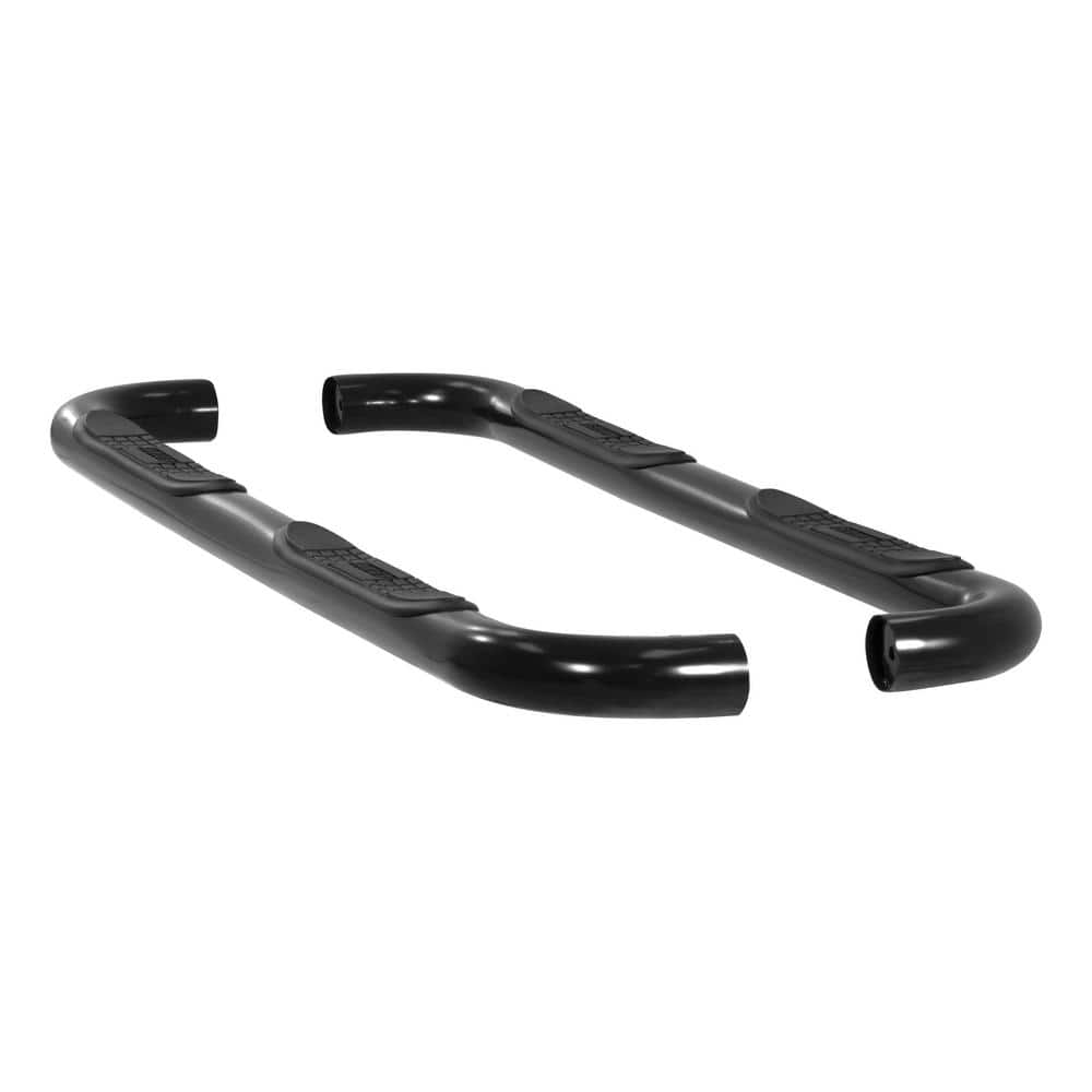 3-Inch Round Black Steel Nerf Bars, No-Drill, Select Ford F-150 - Hercitys