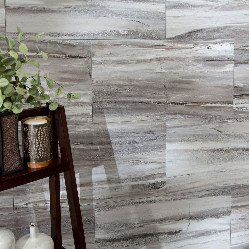 25.6 in. L x 14.8 in. W Louvre Granite No Grout Vinyl Wall Tile (21 sq. ft./case) - Hercitys