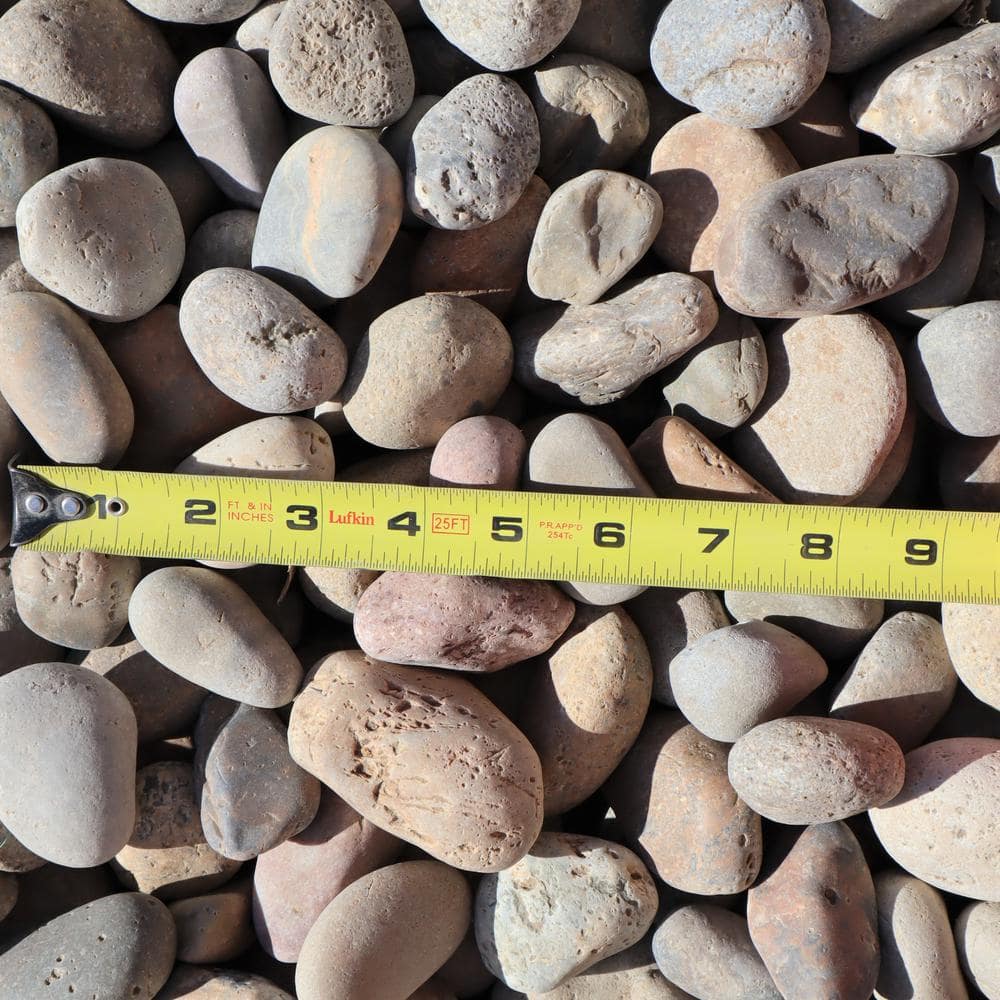 0.25 cu. ft. 20 lbs. 3/4 in. to 2 in. Small Buff Mexican Beach Pebble - Hercitys
